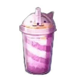 にゃんにゃんパンチタロイモプリンのミルクティー